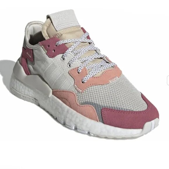 Adidas Nite Jogger Speed Of Nite White With Pink   10 - Picture 1 of 15